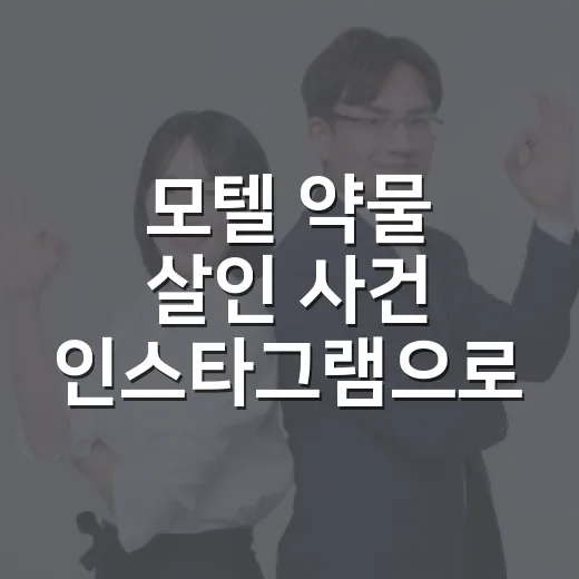모텔 약물 살인 사건 인스타그램으로 파헤치기 - 요약