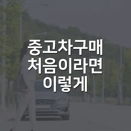 중고차구매 처음이라면 이렇게 확인하는 방법 - 요약