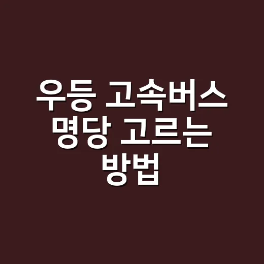 우등 고속버스 명당 고르는 방법, 28석 좌석표에서 덜 흔들리는 자리 찾기 - 요약