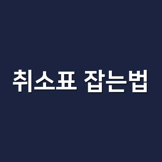 취소표 잡는법, 버스·KTX·SRT 표 없을 때 시간대 바꿔 찾는 방법 - 요약