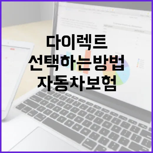 다이렉트 자동차 보험 선택하는 방법 - 요약