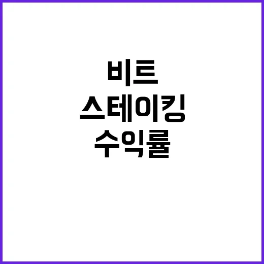 비트코인스테이킹 전에 확인할 5가지 수익률 숫자 - 요약