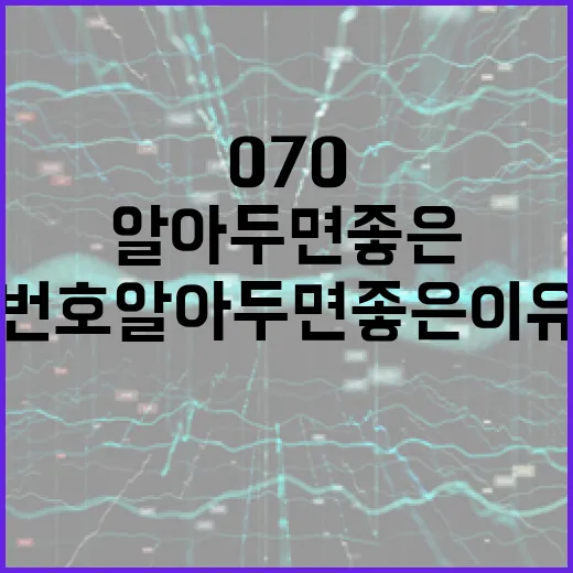 070 번호, 알아두면 좋은 이유 - 요약