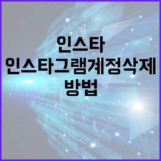 인스타그램 계정 삭제하는 방법 - 요약