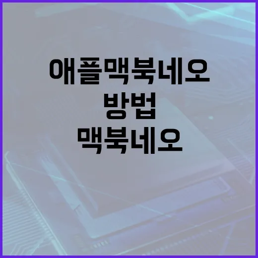애플 맥북 네오를 최적 활용하는 방법 - 요약