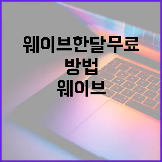 웨이브 한달무료 찾는 방법, 무료처럼 쓰려면 이렇게 확인하세요 - 요약