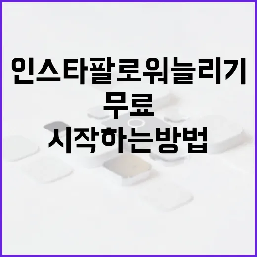 인스타팔로워늘리기 초보자가 무료로 시작하는 방법 - 요약