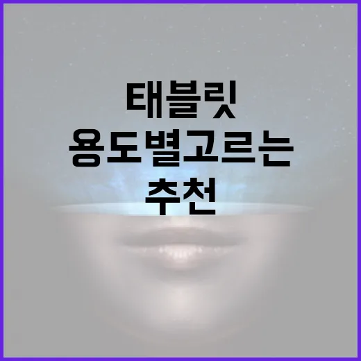 태블릿추천 초보자를 위한 용도별 고르는 방법 - 요약