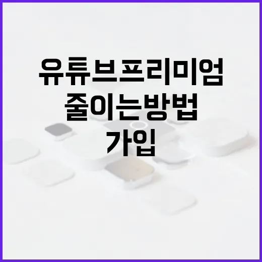 유튜브프리미엄 가입 전에 손해 줄이는 방법 - 요약