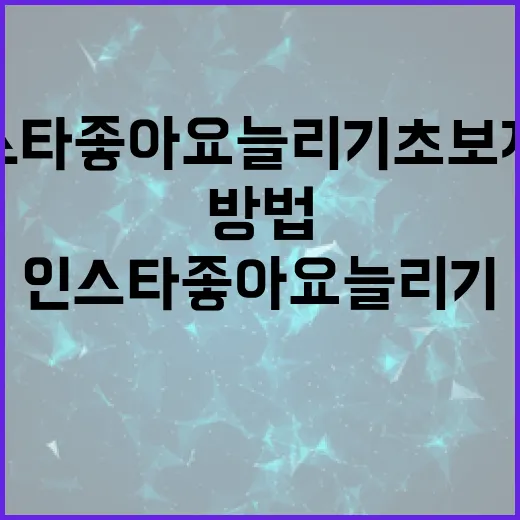 인스타좋아요늘리기 초보자가 바로 고치는 방법 - 요약