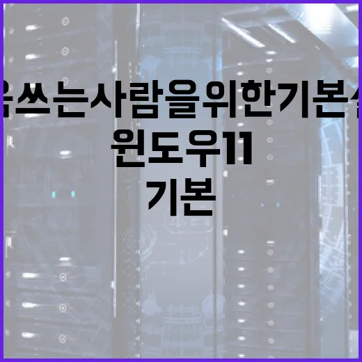 윈도우11 처음 쓰는 사람을 위한 기본 설정 방법 - 요약