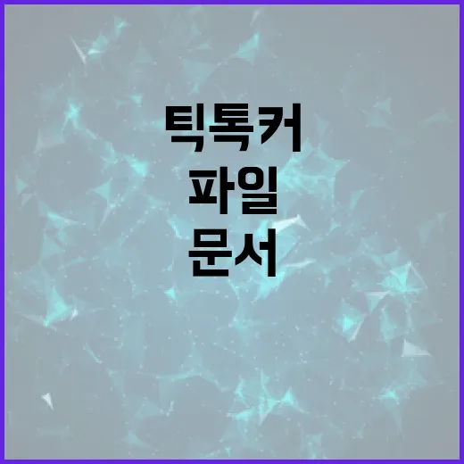 틱톡커가 영상 파일과 문서 자료를 깔끔하게 관리하는 방법 - 요약