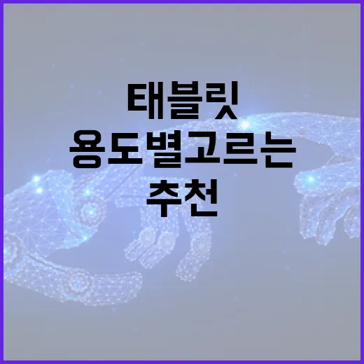 태블릿추천 초보자를 위한 용도별 고르는 방법 - 요약