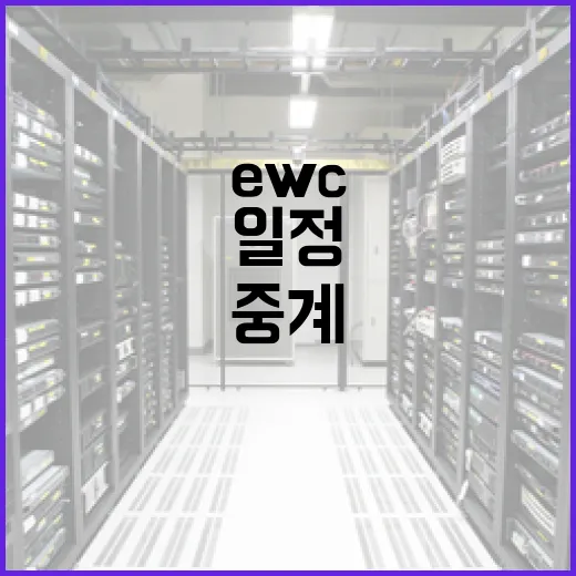 파리 EWC 일정과 중계 자료 빠르게 찾는 방법 - 요약