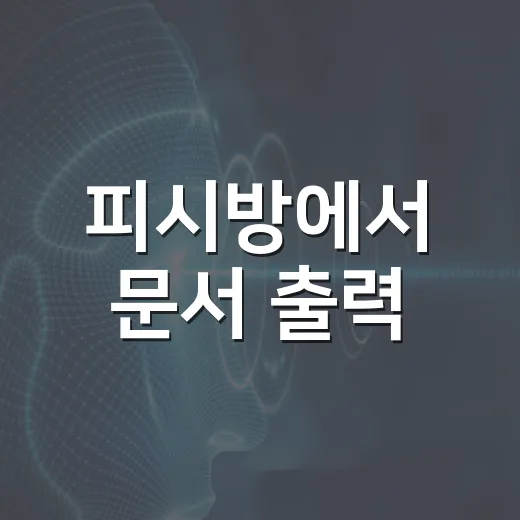 피시방에서 문서 출력·파일 변환 안전하게 처리하는 방법 - 요약