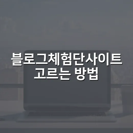 블로그체험단사이트 고르는 방법, 초보자가 시간 낭비 줄이려면 이렇게 - 요약