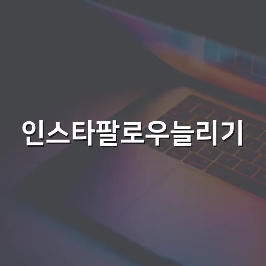 인스타팔로우늘리기, 초보자가 무료로 시작하는 방법 - 요약