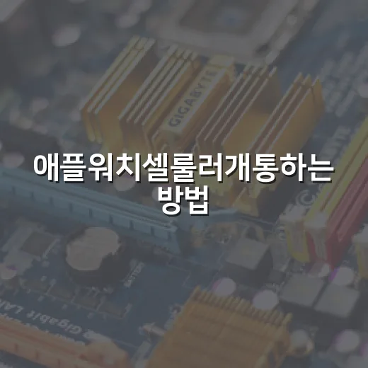 애플워치셀룰러개통하는 방법, 아이폰에서 막힐 때 체크할 것들 - 요약