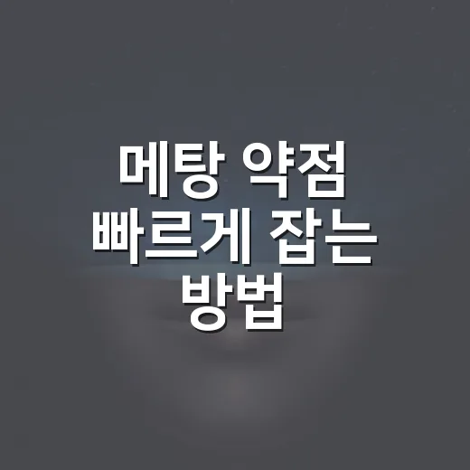 메탕 약점 빠르게 잡는 방법: 타입 상성부터 실전 공략까지 - 요약