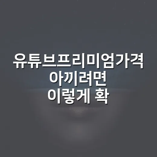 유튜브프리미엄가격 아끼려면 이렇게 확인하고 가입하는 방법 - 요약