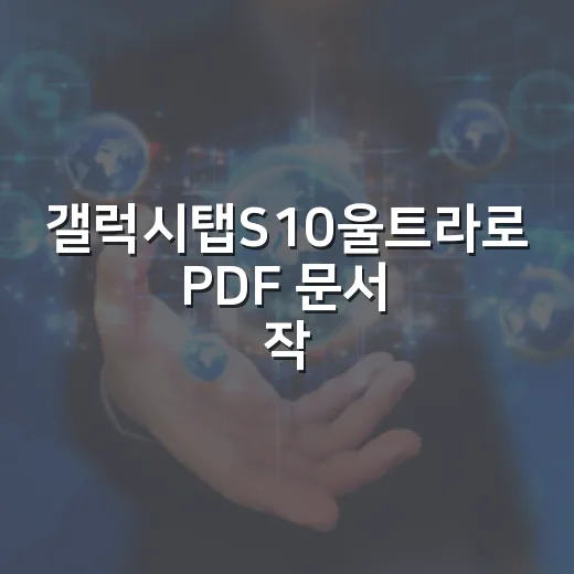 갤럭시탭S10울트라로 PDF 문서 작업 빠르게 끝내는 방법 - 요약