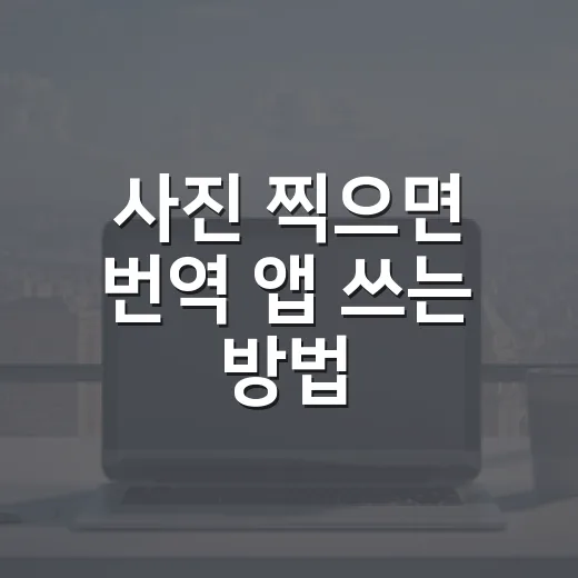 사진 찍으면 번역 앱 쓰는 방법, 메뉴판·문서·안내문은 이렇게 처리하세요 - 요약