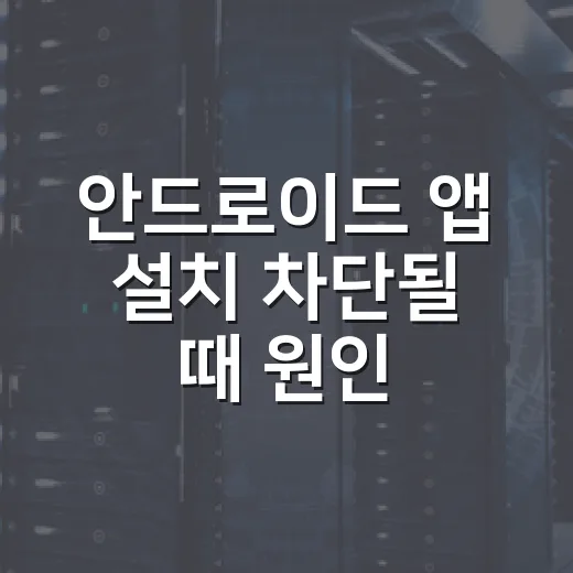 안드로이드 앱 설치 차단될 때 원인 확인하고 해결하는 방법 - 요약