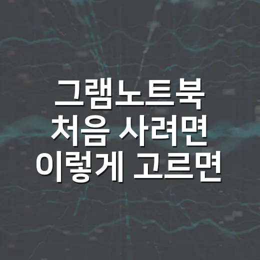 그램노트북 처음 사려면 이렇게 고르면 실패가 적습니다 - 요약