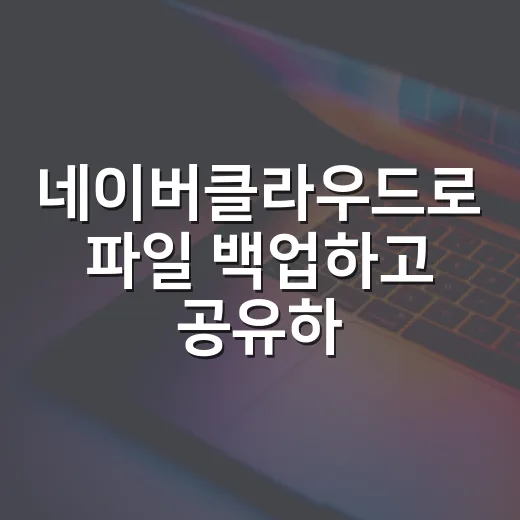 네이버클라우드로 파일 백업하고 공유하는 방법, 초보자는 이렇게 시작하면 편합니다 - 요약