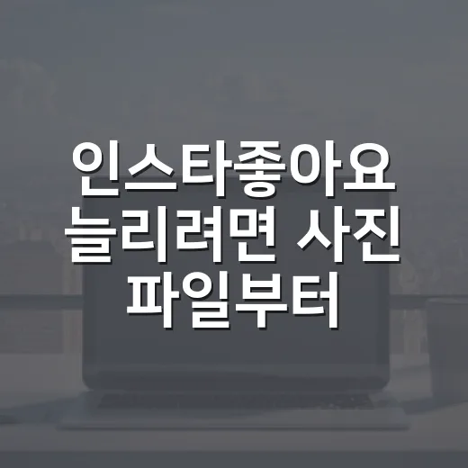 인스타좋아요 늘리려면 사진 파일부터 이렇게 손보는 방법 - 요약