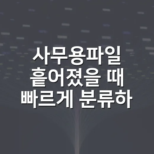 사무용파일 흩어졌을 때 빠르게 분류하고 변환하는 방법 - 요약