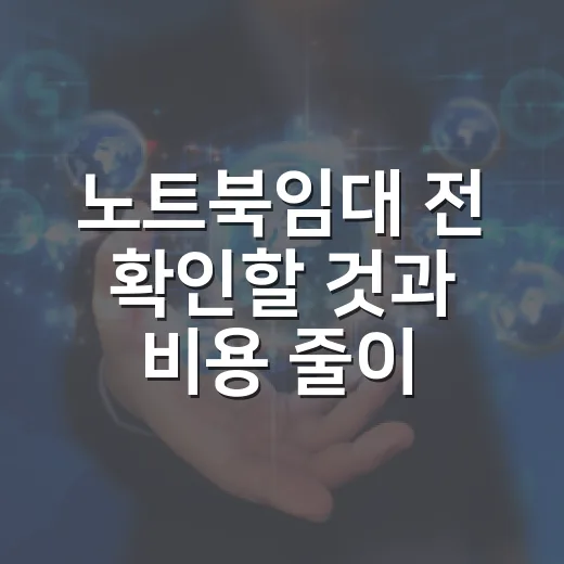 노트북임대 전 확인할 것과 비용 줄이는 방법 - 요약