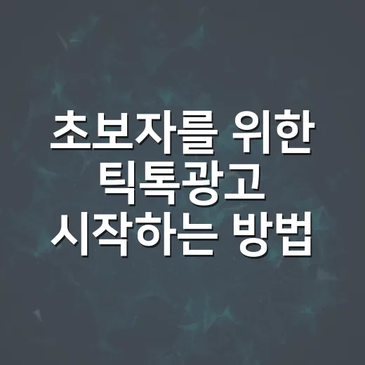 초보자를 위한 틱톡광고 시작하는 방법, 예산 낭비 줄이는 세팅 순서 - 요약