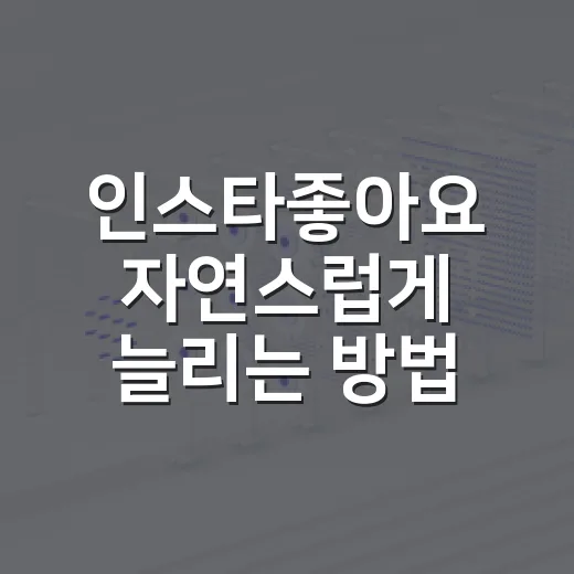 인스타좋아요 자연스럽게 늘리는 방법, 무료 기능만으로 시작하기 - 요약