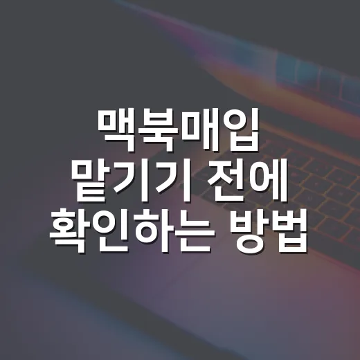 맥북매입 맡기기 전에 확인하는 방법, 가격 덜 깎이는 준비 순서 - 요약
