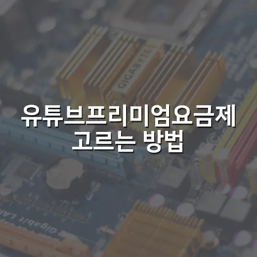 유튜브프리미엄요금제 고르는 방법, 라이트와 일반형 차이부터 확인하세요 - 요약