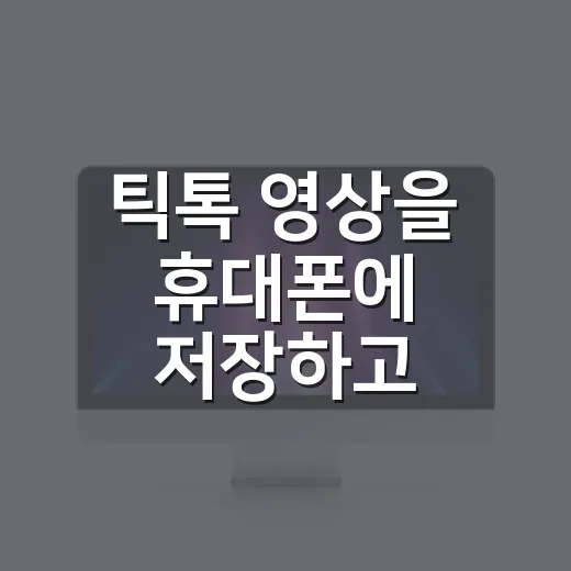 틱톡 영상을 휴대폰에 저장하고 백업하는 방법 - 요약