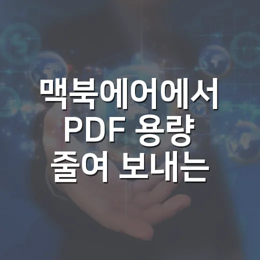 맥북에어에서 PDF 용량 줄여 보내는 방법 - 요약