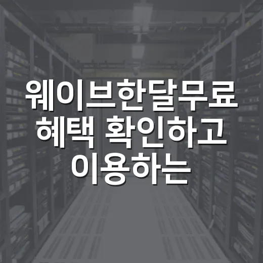 웨이브한달무료 혜택 확인하고 이용하는 방법 - 요약