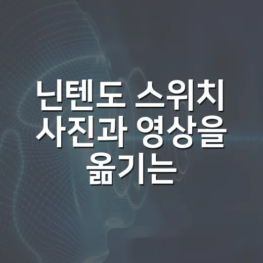 닌텐도 스위치 사진과 영상을 옮기는 방법 - 요약