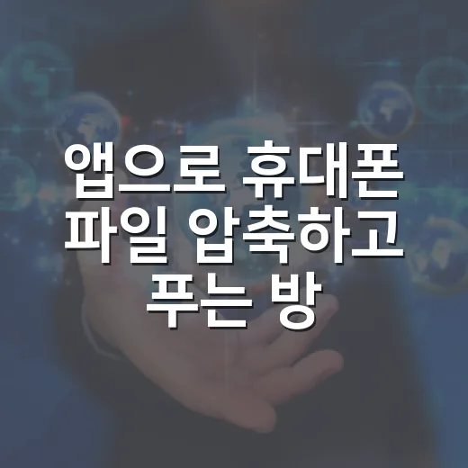 앱으로 휴대폰 파일 압축하고 푸는 방법 - 요약