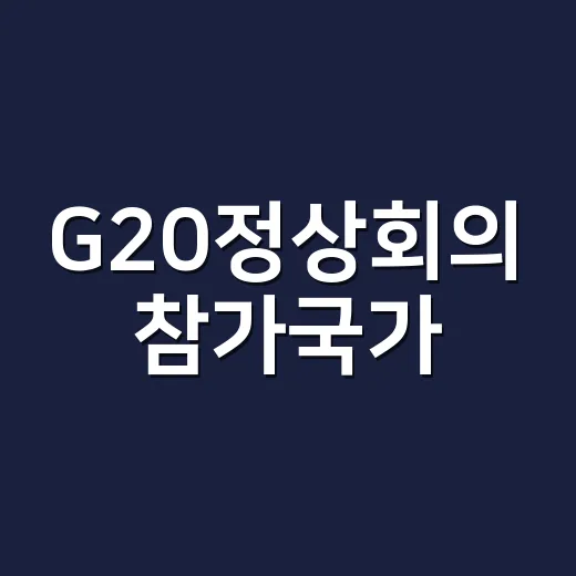 G20정상회의 참가국가, 왜 20개가 아닌 21개 회원으로 말할까요? - 요약