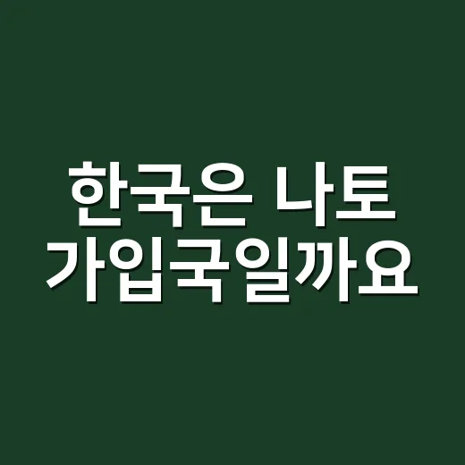 한국은 나토 가입국일까요, 아니면 협력국일까요? - 요약