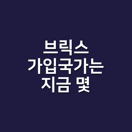 브릭스 가입국가는 지금 몇 나라일까요? - 요약