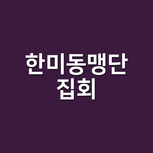 한미동맹단 집회, 왜 미군기지 앞과 광화문에서 열렸을까요? - 요약