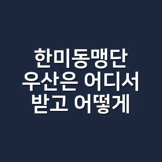 한미동맹단 우산은 어디서 받고 어떻게 확인해야 할까요? - 요약