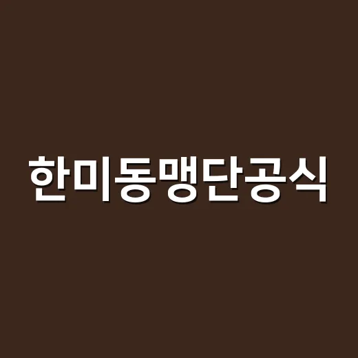 한미동맹단공식, 이 말은 왜 자꾸 검색될까요? - 요약