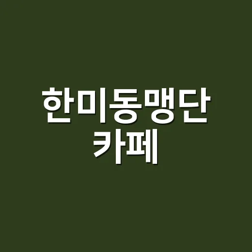 한미동맹단 카페, 가입 전에 무엇을 확인해야 할까요? - 요약