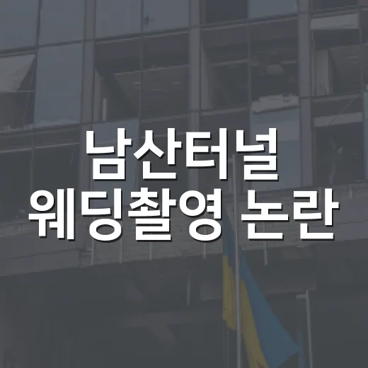 남산터널 웨딩촬영 논란, 정말 사진 촬영 때문에 차로를 막은 걸까요? - 요약