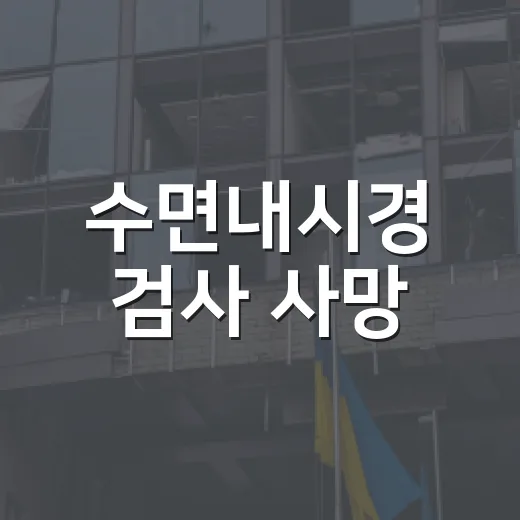 수면내시경 검사 사망, 왜 드물지만 계속 문제가 될까요? - 요약